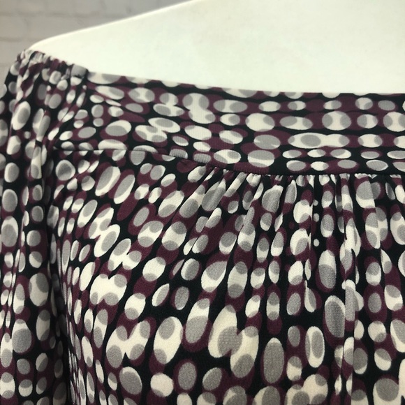 AB Studio Polka Dot Off Shoulder Stretchy Top M - Picture 4 of 8